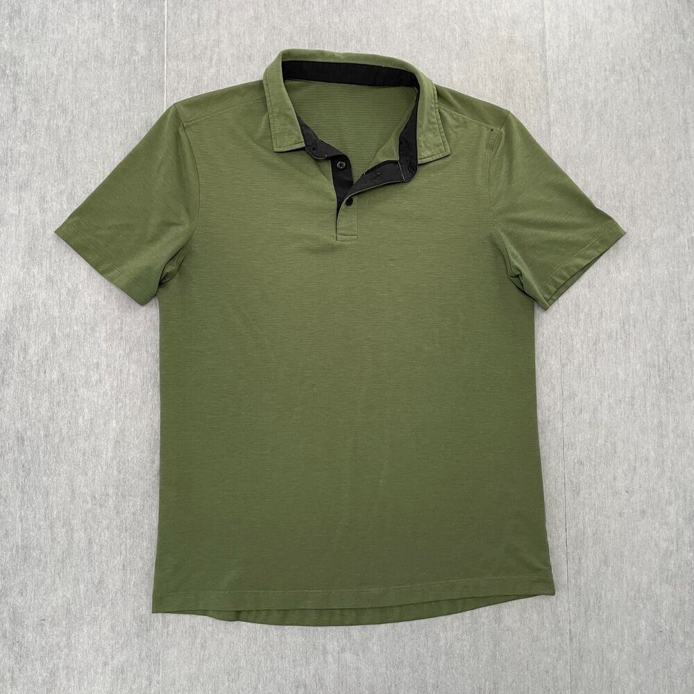 Lululemon Shirt Adult Small Green Evolution Polo Short Sleeve Solid Casual Men S